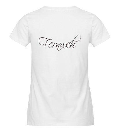 Fernweh Backprint  - Damen Premium Bio T-Shirt