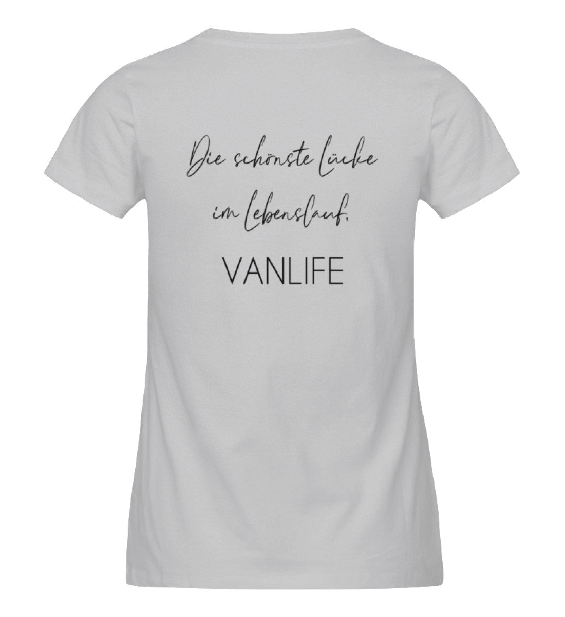 Die schönste Lücke im Lebenslauf Backprint  - Damen Premium Bio T-Shirt