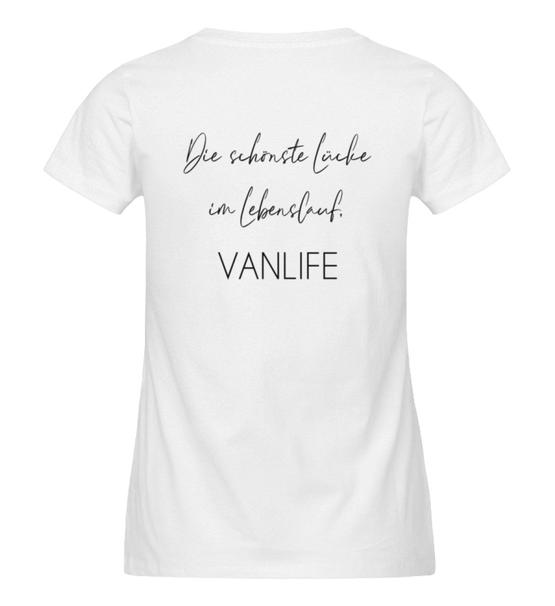 Die schönste Lücke im Lebenslauf Backprint  - Damen Premium Bio T-Shirt