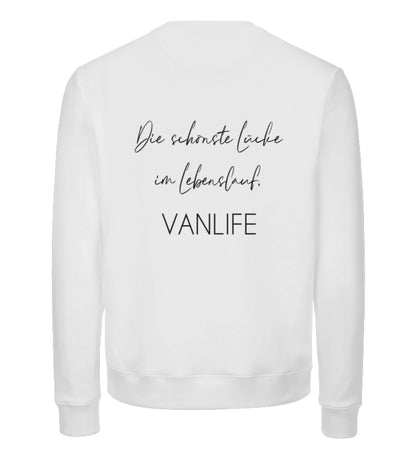 Die schönste Lücke im Lebenslauf Backprint -  Unisex Premium Bio Sweatshirt