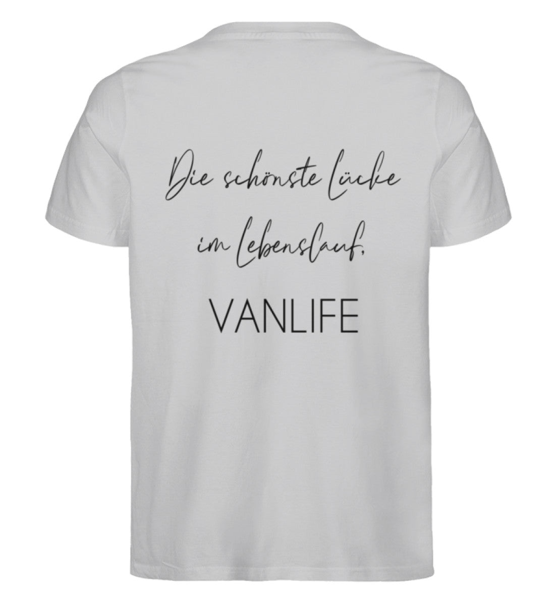 Die schönste Lücke im Lebenslauf Backprint  -  Herren Premium Bio T-Shirt