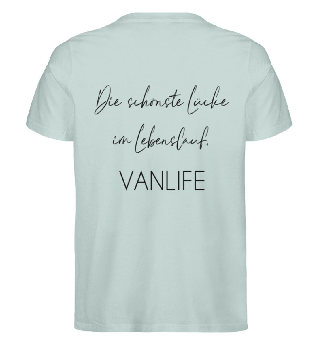 Die schönste Lücke im Lebenslauf Backprint  -  Herren Premium Bio T-Shirt